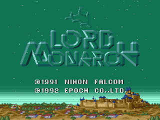 Lord Monarch title screen for Super Famicom